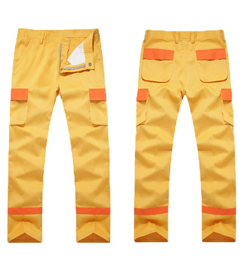Quần áo bảo hộ kaki phối màu cam vàng