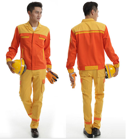 Quần áo bảo hộ kaki màu cam vàng