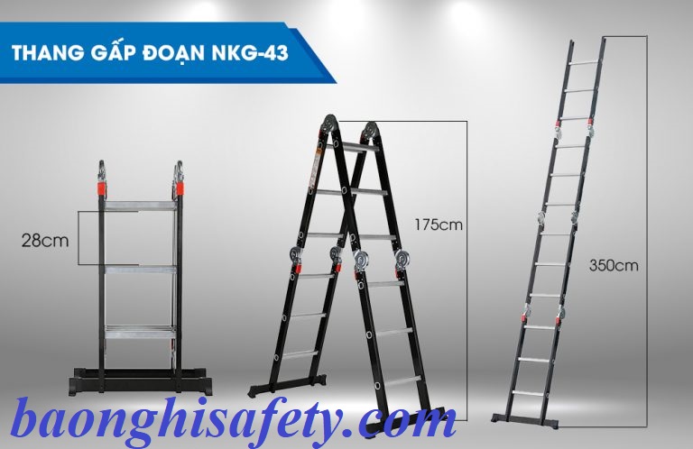 thang nhôm gấp đoạn nikawa-nkg-43