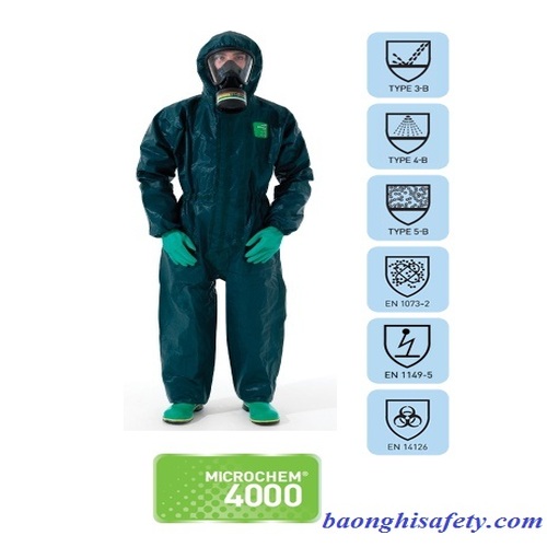 Quần áo chống hóa chất Microchem 4000