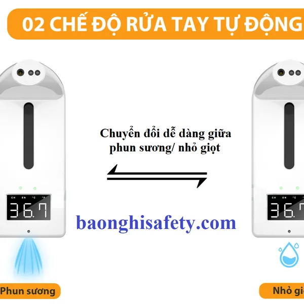 Máy Đo Thân Nhiệt Và Rửa Tay Tự Động K10 Pro