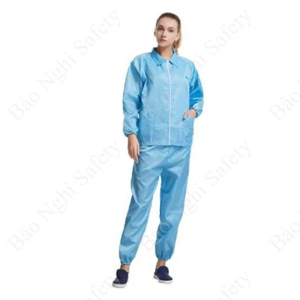 QUẦN ÁO PHÒNG SẠCH CHỐNG TĨNH ĐIỆN BỘ RỜI - KHÔNG MŨ