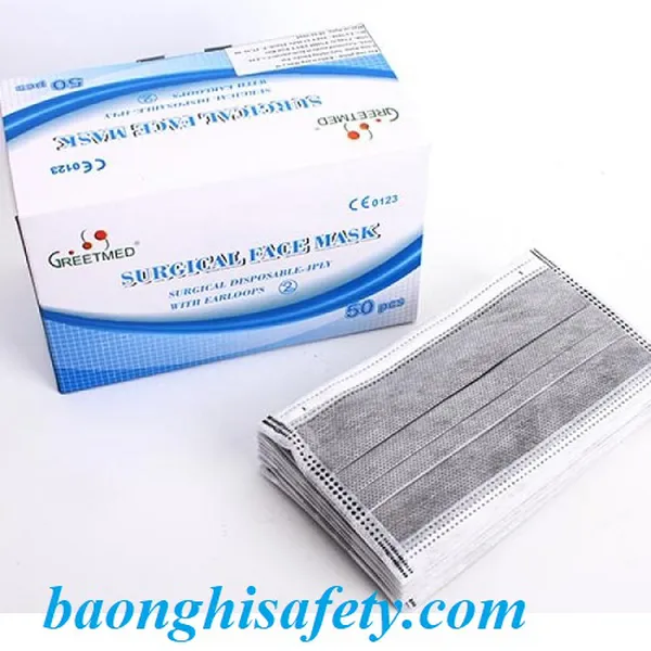 Khẩu trang than hoạt tính 4 lớp Greenmed
