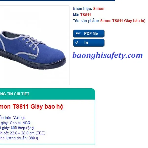 Giày bảo hộ simon TS811