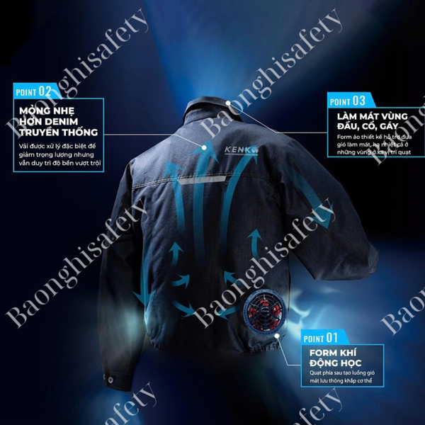 Áo điều hòa KENKO SMART & COOL SM24 Denim