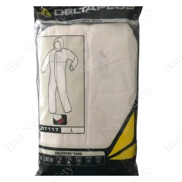 QUẦN ÁO CHỐNG HÓA CHẤT, PHUN SƠN, CHỐNG TĨNH ĐIỆN DELTAPLUS DT117 