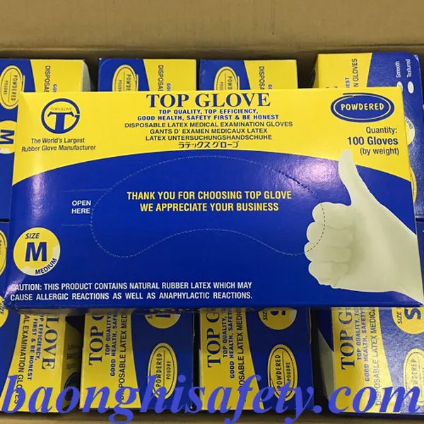 GĂNG TAY CAO SU Y TẾ TOP GLOVE