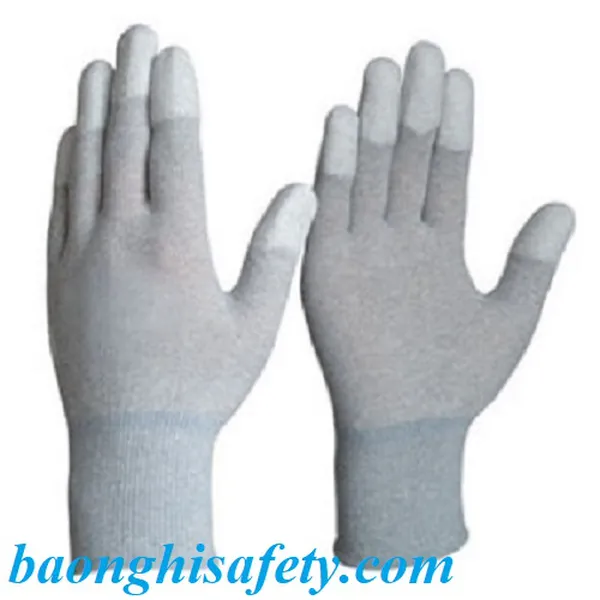 Găng tay tĩnh điện carbon phủ ngón PU