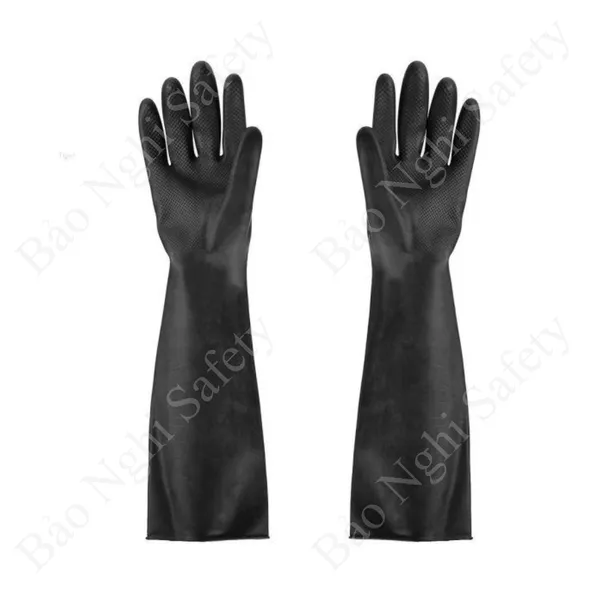 GĂNG TAY CAO SU CHỐNG ACID DÀI 54CM