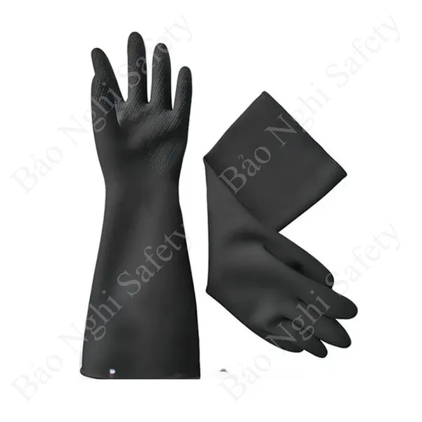 GĂNG TAY CAO SU CHỐNG ACID DÀI 54CM