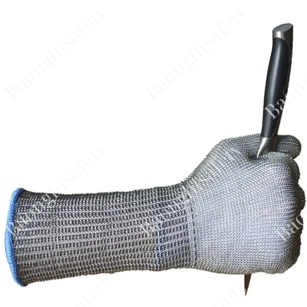 GĂNG TAY CHỐNG CẮT BẰNG SỢI THÉP LOẠI DÀI 47CM