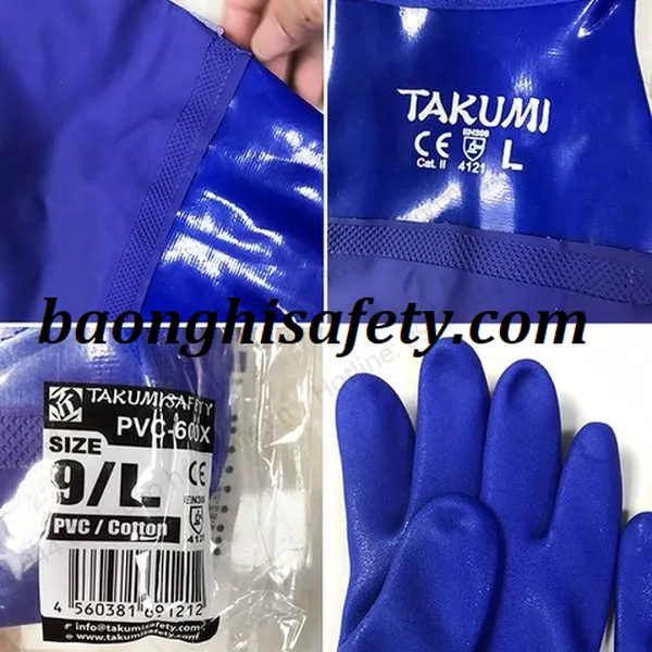 Găng tay chống hóa chất Takumi PVC-600X