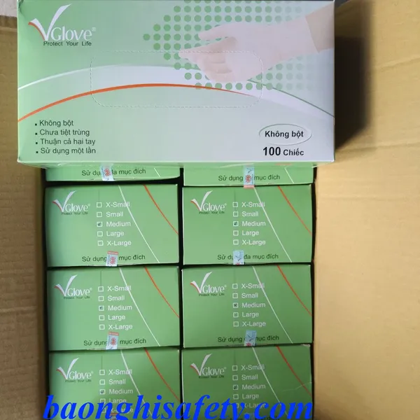 Găng tay Latex không bột 5.8G 