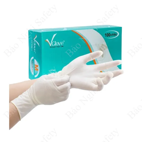 GĂNG TAY LATEX CÓ BỘT VGLOVE