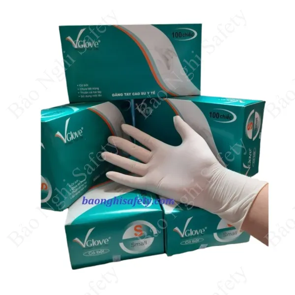 GĂNG TAY LATEX CÓ BỘT VGLOVE