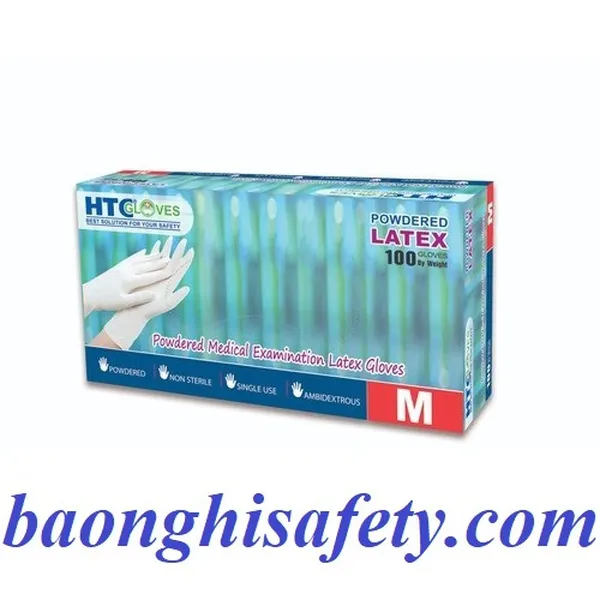 Găng tay latex HTC có bột