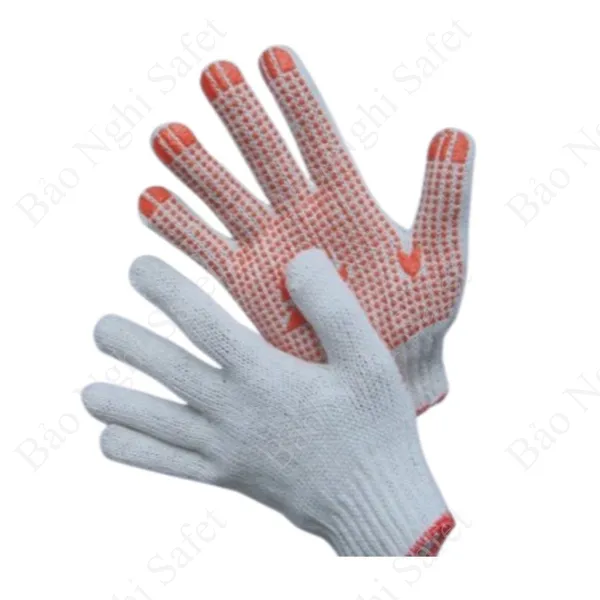 Găng tay len phủ hạt nhựa 80g
