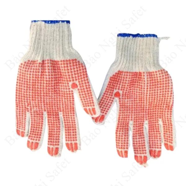 Găng tay len phủ hạt nhựa 80g