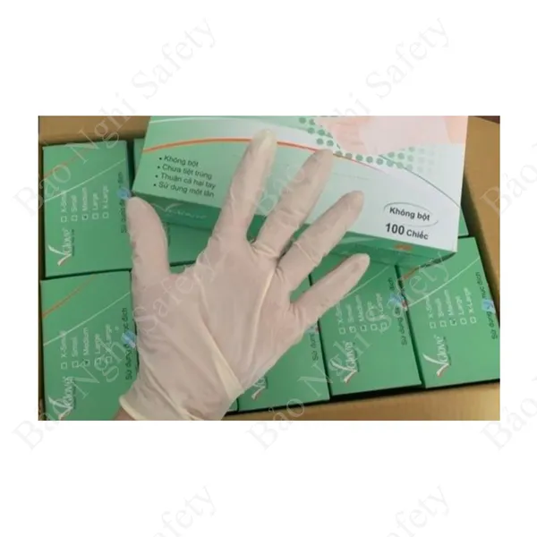 GĂNG TAY LATEX KHÔNG BỘT 5.8G VGLOVE