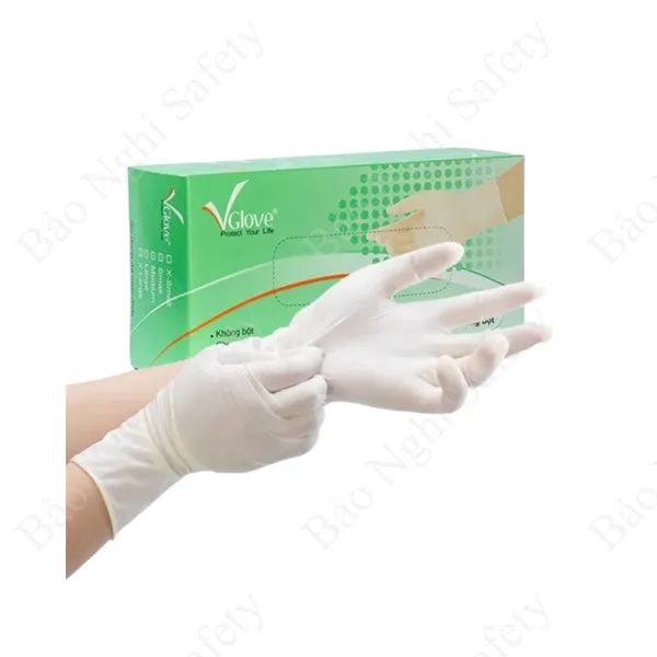 GĂNG TAY LATEX KHÔNG BỘT 5.8G VGLOVE