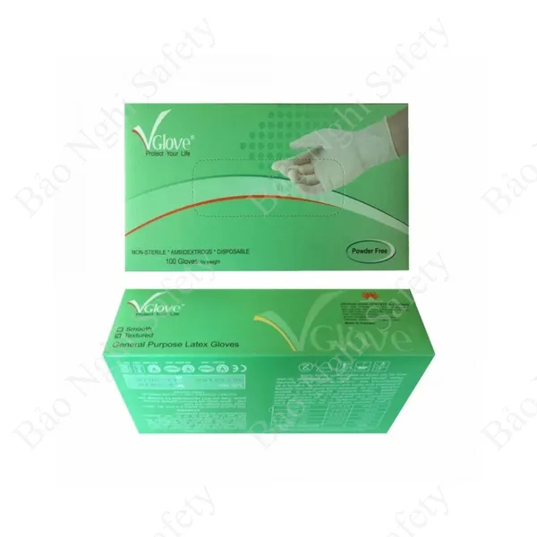 GĂNG TAY LATEX KHÔNG BỘT 5.8G VGLOVE