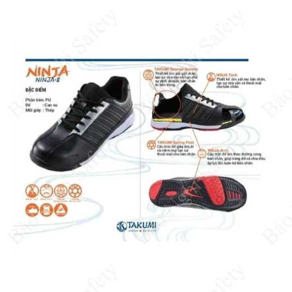 GIÀY BẢO HỘ KIỂU DÁNG THỂ THAO SIÊU NHẸ TAKUMI NINJA-II