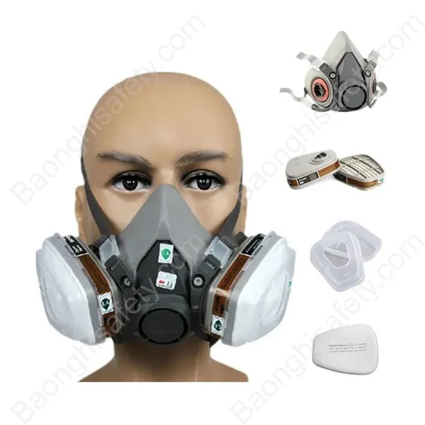 MẶT NẠ PHÒNG ĐỘC HAI PHIN LỌC (MỸ) 3M 6100 CHÍNH HÃNG