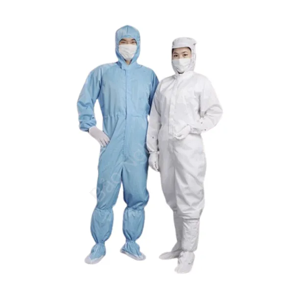 QUẦN ÁO PHÒNG SẠCH CHÔNG TĨNH ĐIỆN LIỀN MŨ