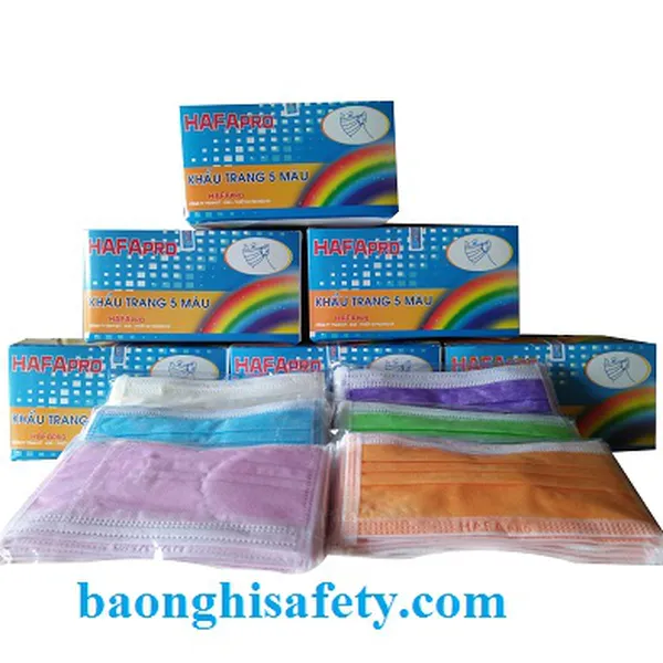 Khẩu trang y tế Hafapro 5 màu
