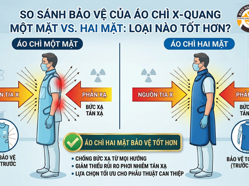 Áo chì X-quang một mặt và hai mặt: loại nào bảo vệ tốt hơn?