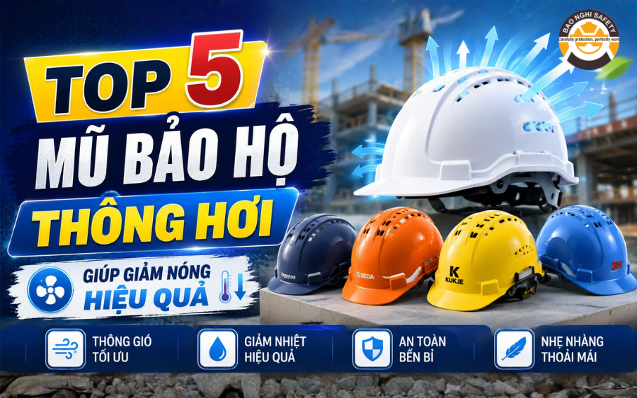 Top 5 mũ bảo hộ thông hơi giúp giảm nóng hiệu quả