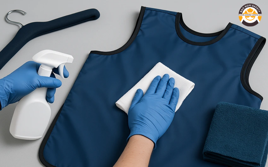 Vệ sinh áo chì đúng cách Vệ sinh áo chì đúng cách