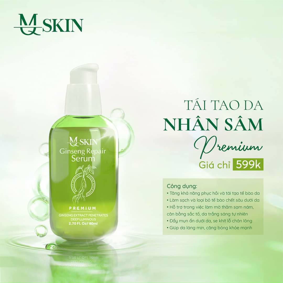 Serum thay da không sưng nhân sâm mqskin Serum thay da không sưng nhân sâm mqskin