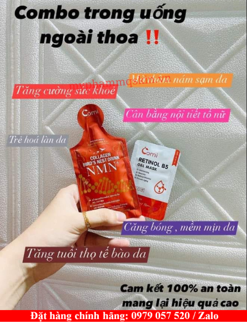 Phân biệt collagen comi yến nmn thật giả Phân biệt collagen comi yến nmn thật giả