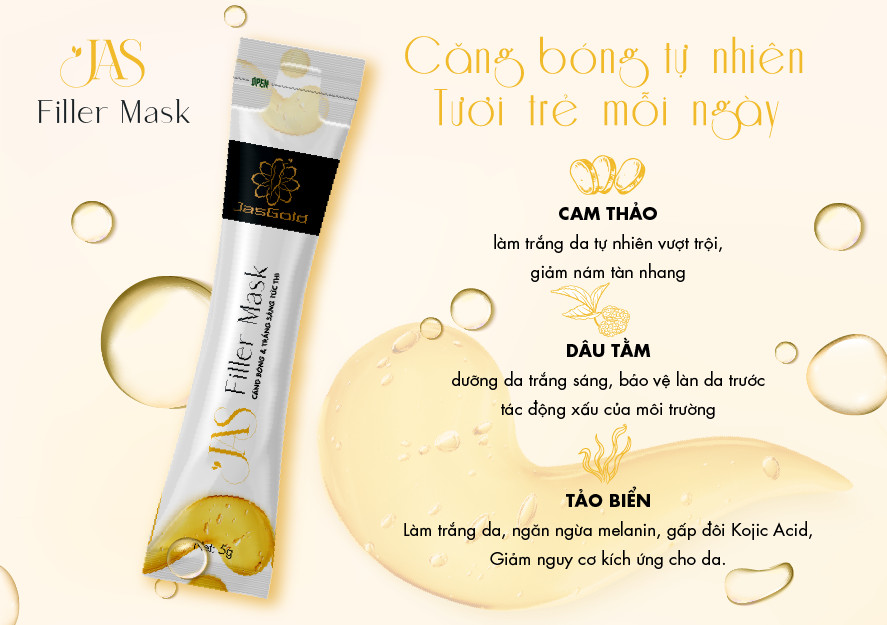 Mặt Nạ Jas Filler Mask Jasgold Căng Bóng Trẻ Hóa Da