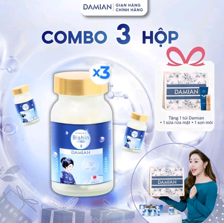 Combo 3 hộp viên uống damian bishin Combo 3 hộp viên uống damian bishin