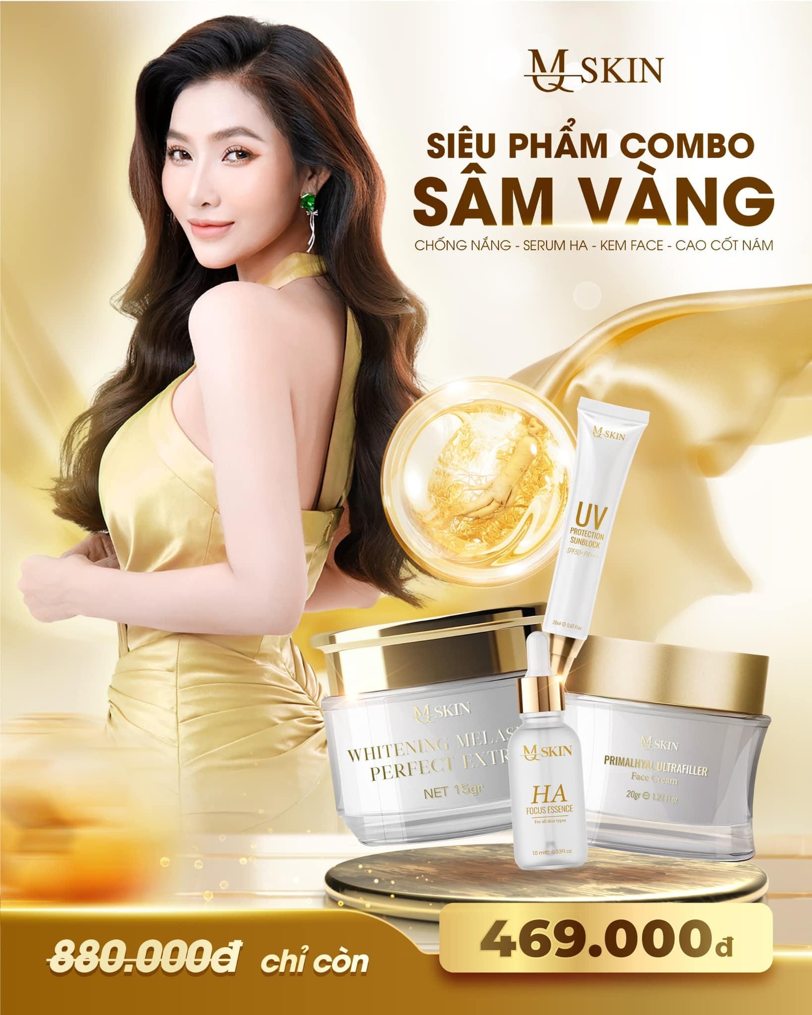 Combo kem face sâm vàng mq skin có tốt không Combo kem face sâm vàng mq skin có tốt không
