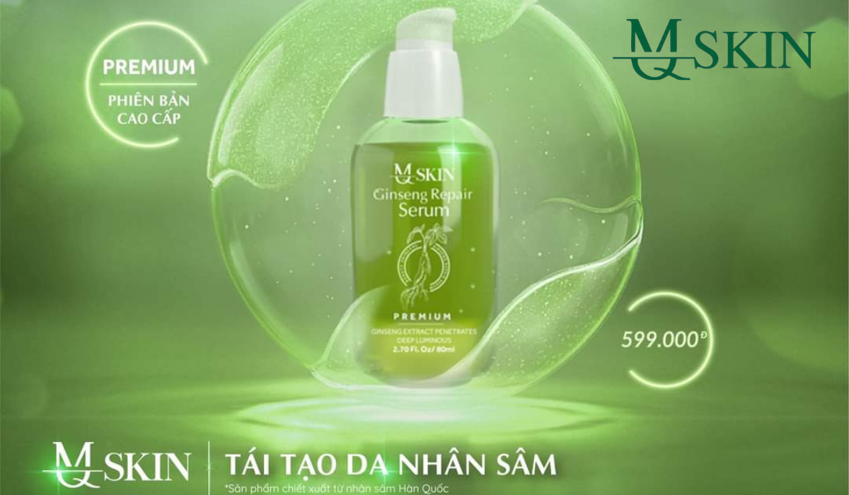 Chăm sóc da sau khi sử dụng serum thay da nhân sâm không sưng mqskin