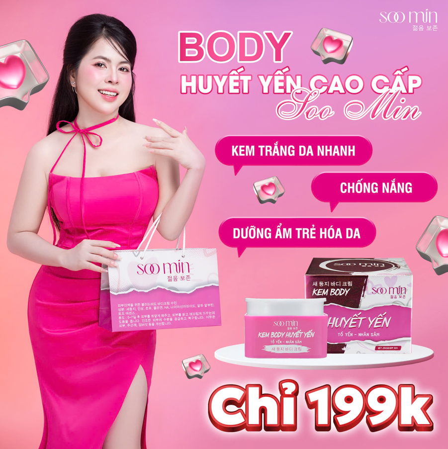 Kem dưỡng body huyết yến soo min giá bao nhiêu Kem dưỡng body huyết yến soo min giá bao nhiêu