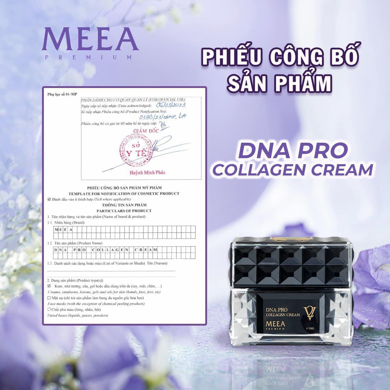 Chất kem face collagen cá hồi MEEA DNA Pro V2