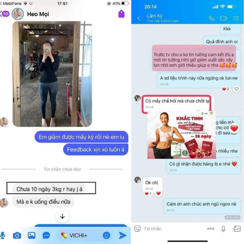 Phản hồi khách dùng thuốc giảm cân vichi Phản hồi khách dùng thuốc giảm cân vichi