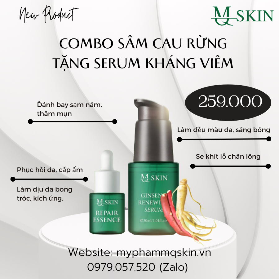 tái tạo da sâm cau rừng mq skin tái tạo da sâm cau rừng mq skin