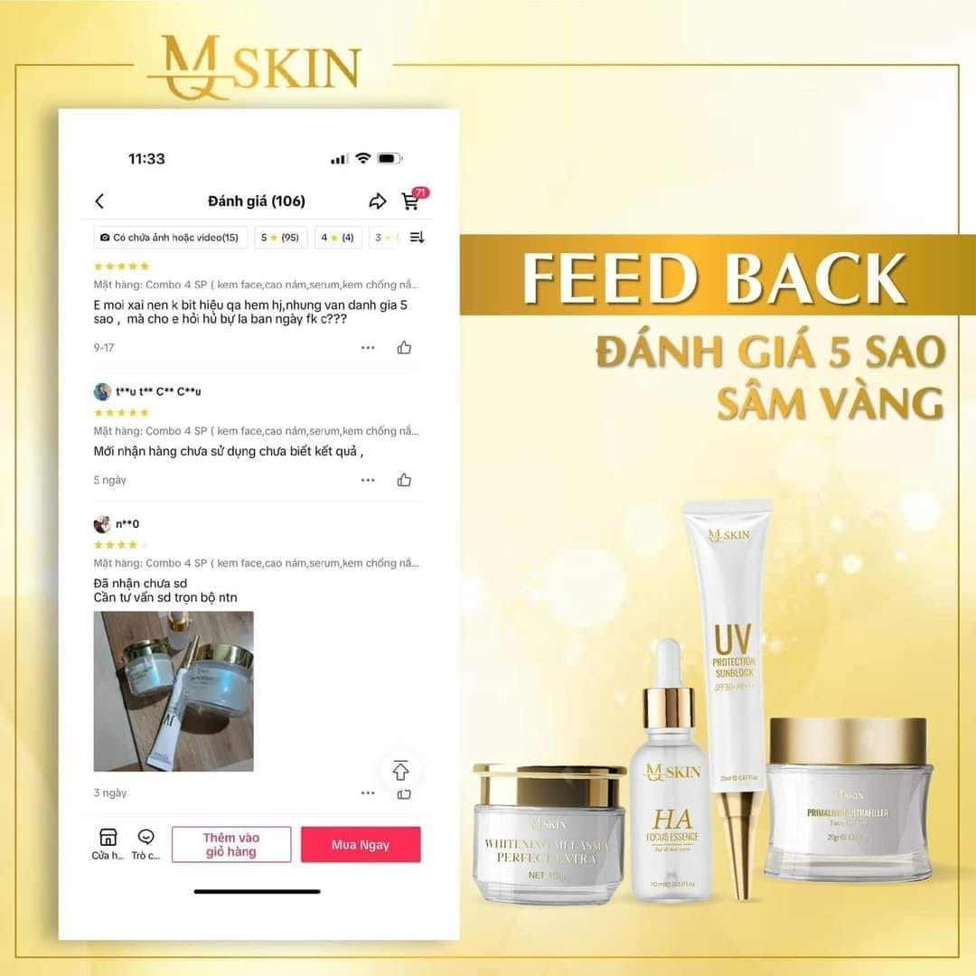 Thành phần combo kem face sâm vàng mq skin Thành phần combo kem face sâm vàng mq skin