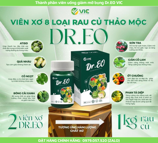 Thành phần viên uống giảm mỡ bụng dr eo vic Thành phần viên uống giảm mỡ bụng dr eo vic