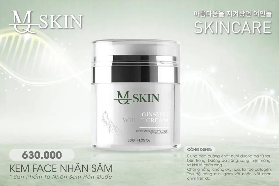 Lợi ích của kem Face Nhân Sâm MQ Skin là gì?
