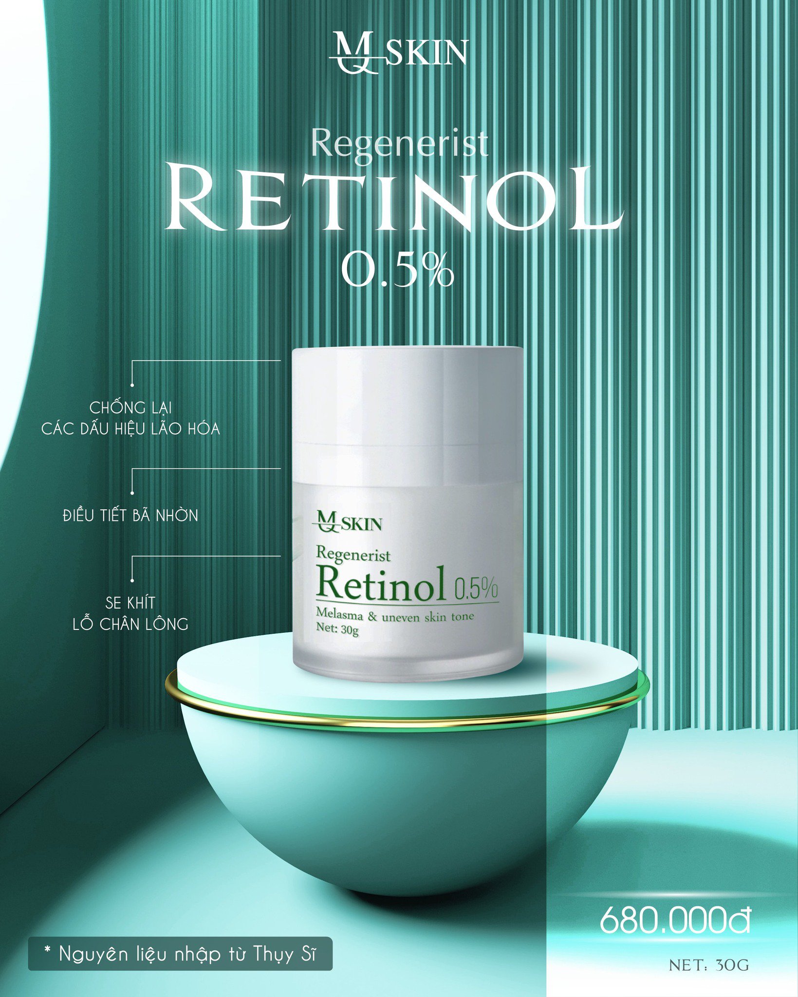 Kem Face Retinol MQ Skin 0.5% - ƯU ĐÃI HẤP DẪN