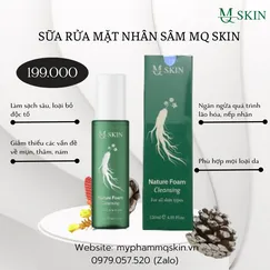 Sữa Rửa Mặt Nhân Sâm Mq skin - Miễn Phí Ship