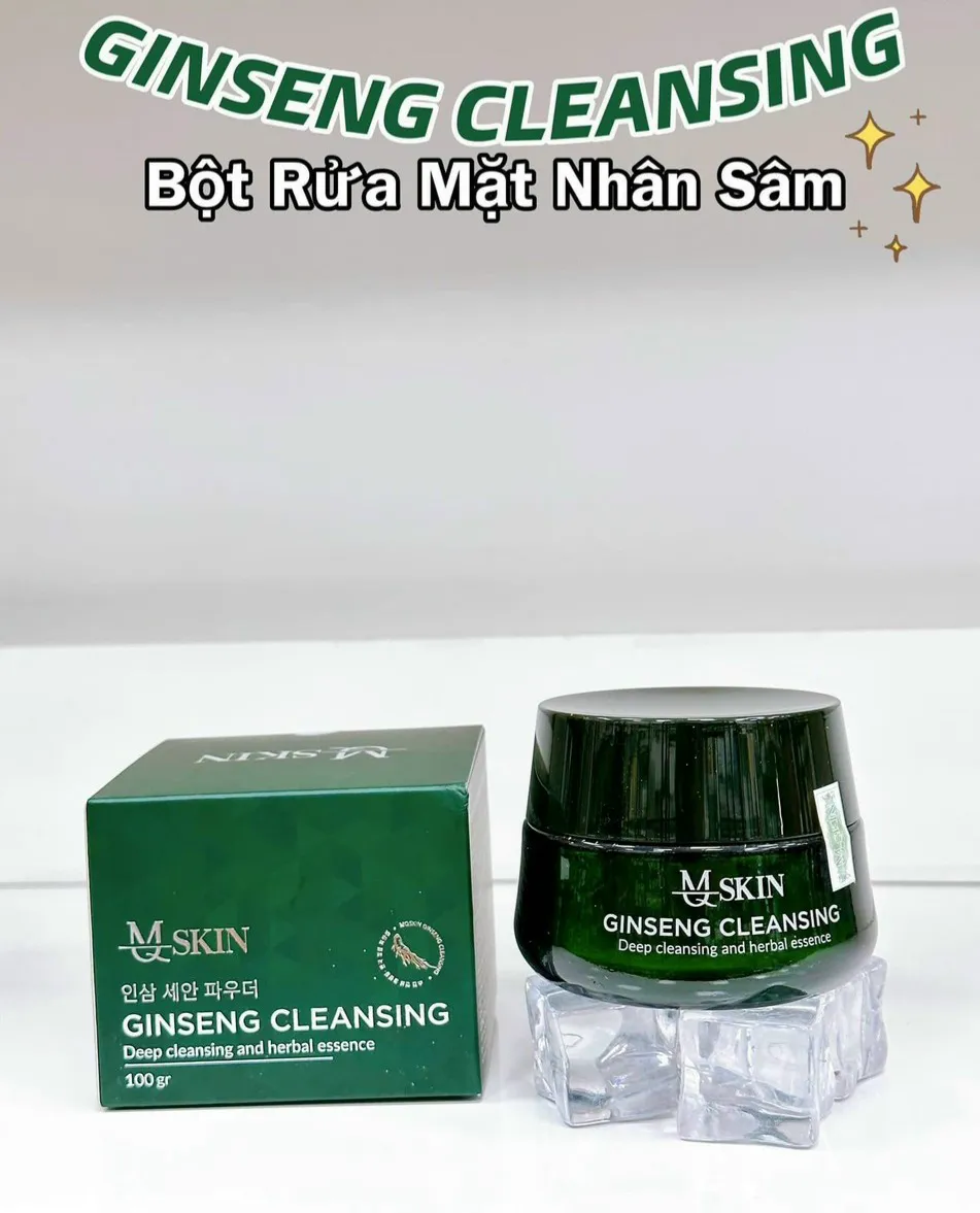 Có khuyến mãi nào đang diễn ra cho bột rửa mặt nhân sâm MQ Skin không?
