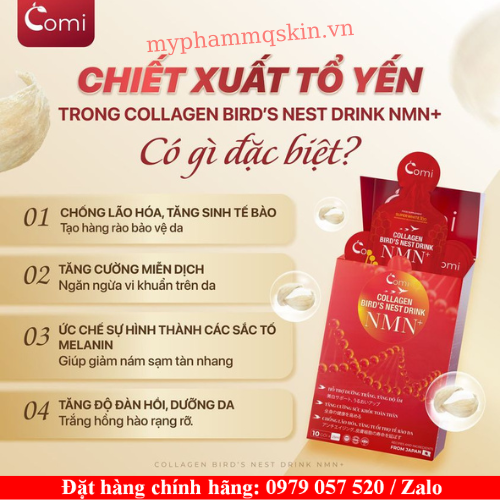 Ưu điểm collagen comi yến nmn Ưu điểm collagen comi yến nmn