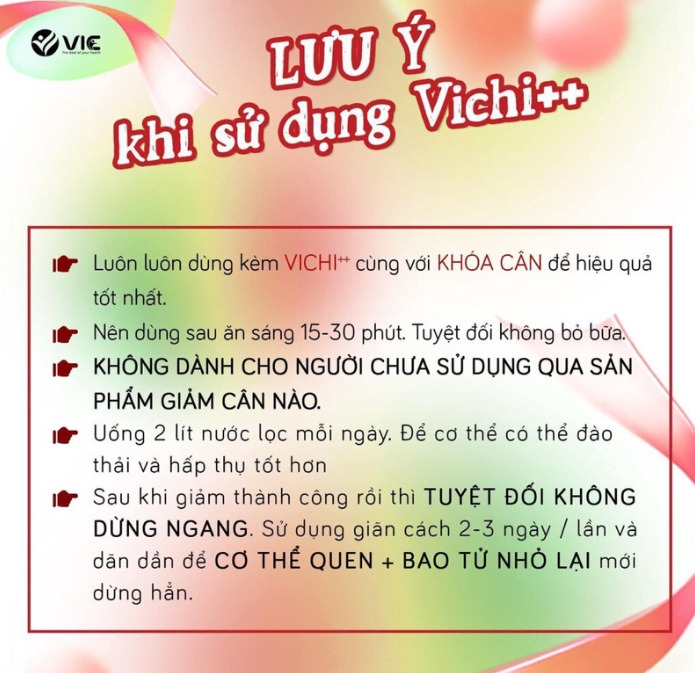 Vichi lưu ý khi sử dụng Vichi lưu ý khi sử dụng